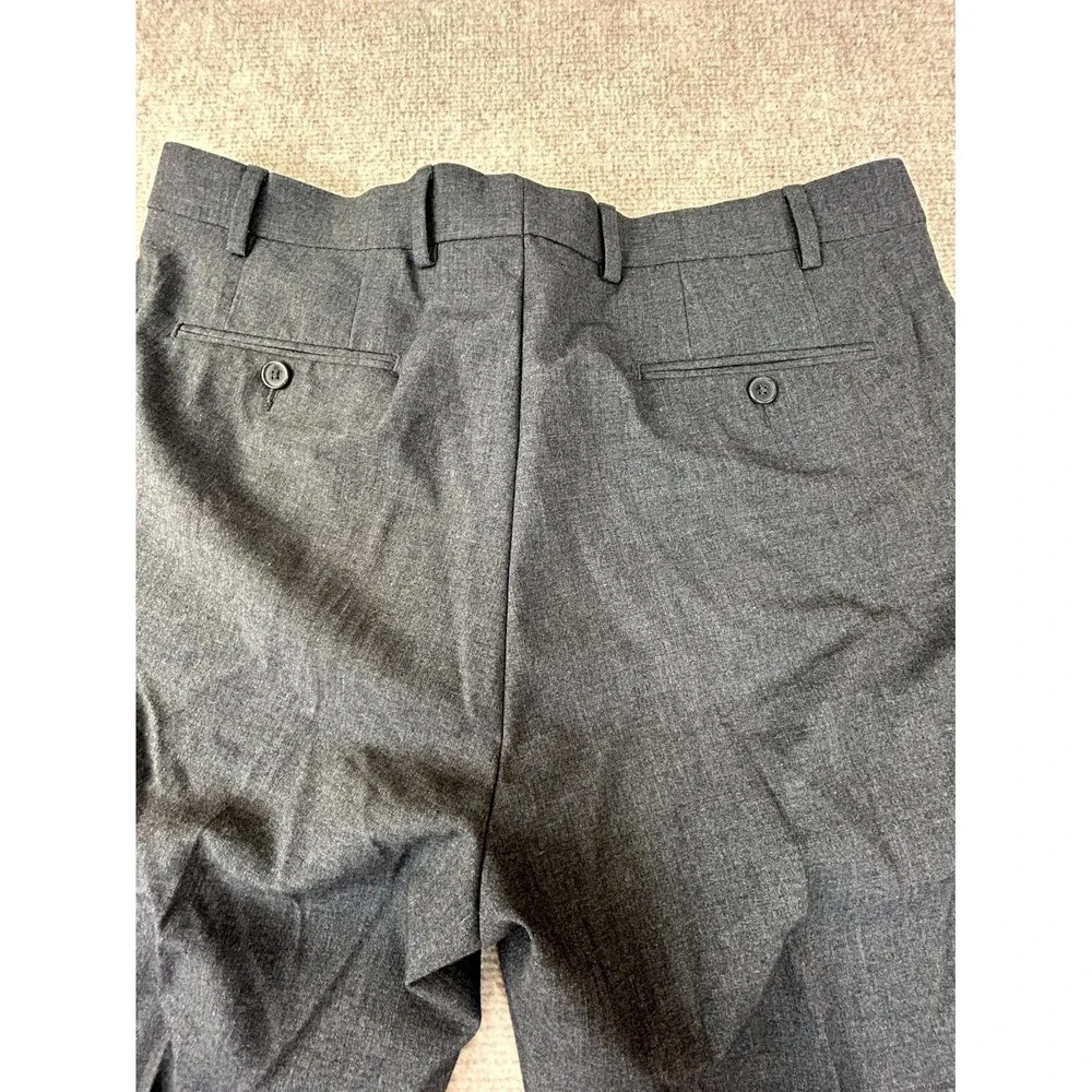 Calvin Klein Dress Pants Men 36x32 Black Stretch Mid Rise Straight Formal Office